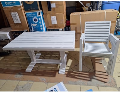 4-Seater Table, Table Is Adjustable, Metal Style, ...