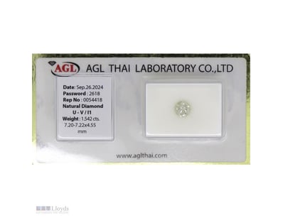 1.542CT CERTIFIED, NATURAL DIAMOND     

Round Bri...