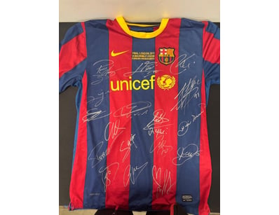 FC BARCELONA MATCH-WORN SIGNED JERSEY - UEFA CHAMP...
