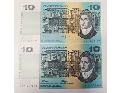 AUSTRALIAN $10 BANKNOTES , R312 (EF)

CV : $30 E...