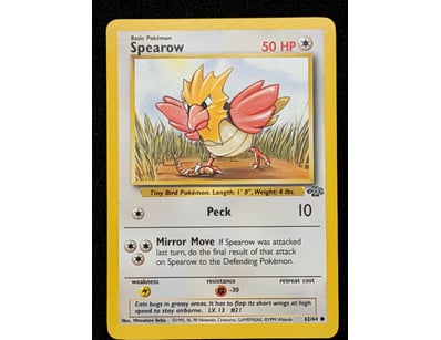 SPEAROW POKÉMON TRADING CARD - BASE SET #62/64

...