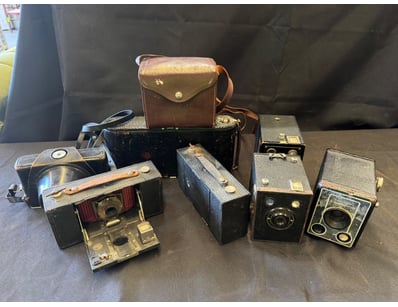 CAMERA COLLECTION - CAMERAS WITH LEATHER CARRYING ...