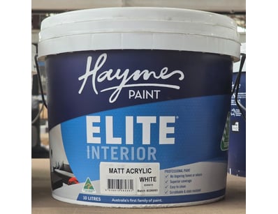 Haymes paint, elite interior. Matt Acrylic l, whit...