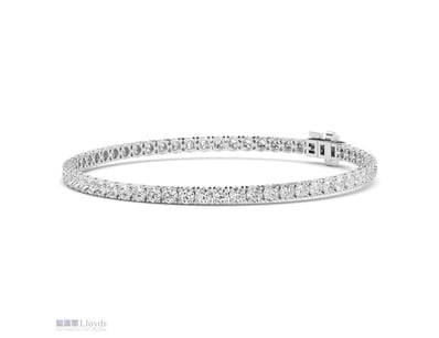 2.02 CARATS WHITE GOLD LAB GROWN DIAMOND TENNIS BR...