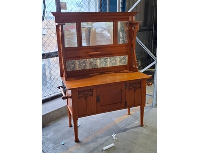 Vanity with mirror, Stained Timber style

Dimens...