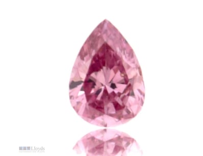 0.09CT AUSTRALIAN PINK PEAR CUT DIAMOND OF ARGYLE ...
