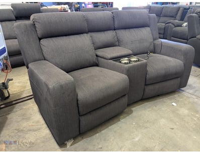 Reclining loveseat featuring dual power recline me...