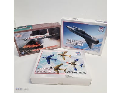 COLLECTION OF THREE VINTAGE AIRCRAFT SCALE MODEL K...