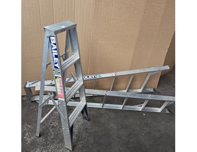 Bailey aluminium A-frame step ladder and large A f...