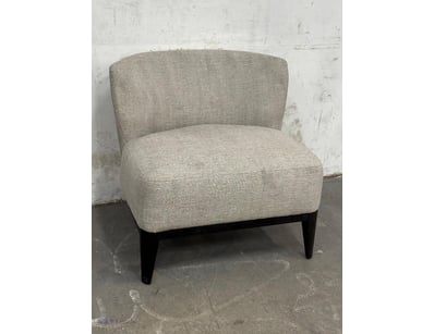 Cream Fabric Armchair, Contemporary Styled, Dark w...