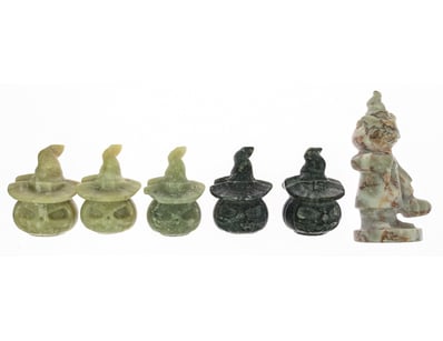 FIVE CHRYSTAL JACKOLANTERNS HEADS & FIGURE

3 X ...