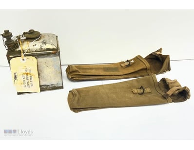 AUSTRALIAN 1944 WW2 MACHINE GUN OIL TIN AND 2 1942...