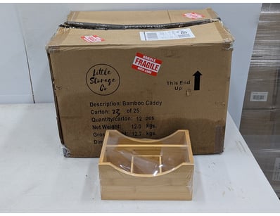 Little Storage Co. Bamboo Caddy set comprising 12 ...