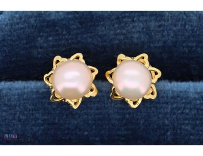SOUTH SEA PEARL EARRINGS ON 925 SILVER - WITH CERT...