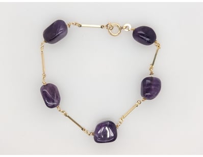 9CT YELLOW GOLD AMETHYST BRACELET


583010+102...