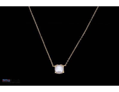 SOUTH SEA PEARL NECKLACE ON 925 SILVER - WITH CERT...