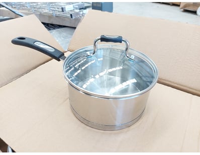 RRP $100 BOX LOT - QTY 4 x Stainless Steel Saucepa...