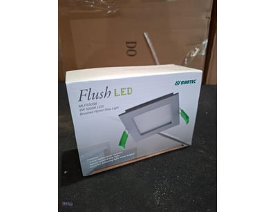 RRP $435.60 BULK LOT - QTY x12 Martec Flush LED 3W...