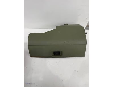 Vintage automotive glove box assembly, green plast...