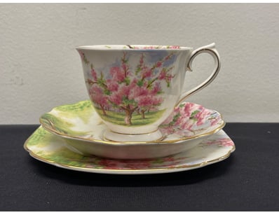 ROYAL DALTON, CHELSEA BIRD. CUP, PLATE & SAUCER SE...