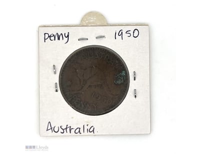 1 X 1950 AUSTRALIAN PENNY.      

Obverse Shows Ki...