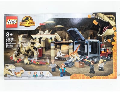 LEGO Jurassic World set 76948 featuring T. rex & A...