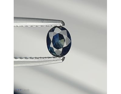 CERTIFIED 0.55CT NATURAL DEEP BLUE SAPPHIRE (CORUN...