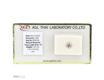 1.571CT CERTIFIED, NATURAL FANCY GREY DIAMOND     ...