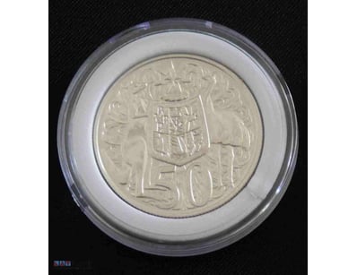 1966 UNCIRCULATED 50 CENTS ROUND SILVER COIN IN CA...