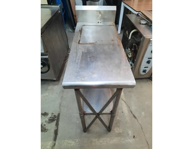 Small stainless steel bench top.

