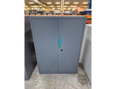 Metal style cabnet with four shelves, dark grey fi...