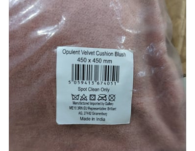 RRP: $1399, Opulent Velvet Cushion Blush 450 x 450...