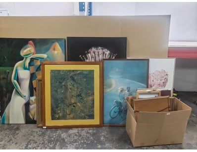 Prints, assorted prints, including framed and non ...