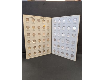 RONDO AUSTRALIAN THREE-PENCE COIN ALBUM COLLECTION...