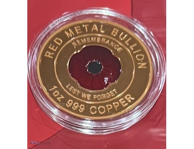 1-OUNCE RED POPPY-LEST WE FORGET-COPPER  



29420...