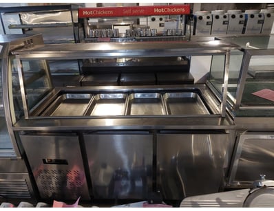 Commercial stainless steel bain-marie food warmer ...