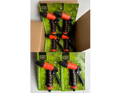 6 X Adjustable Hose Trigger Nozzle, Fan to Jet wit...