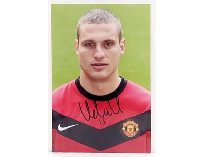 NEMANJA VIDIĆ HAND SIGNED MANCHESTER UNITED SOCCER...