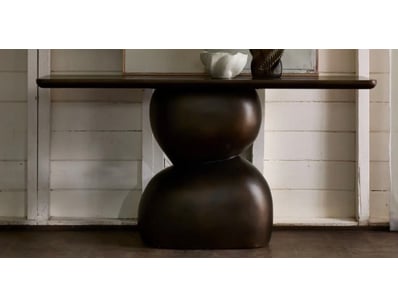 RRP: $990, Console Table, Plywood & fibreglass bas...