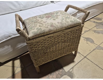 Stool, Wicker Style

Dimensions: H 52cm x W 59cm x...