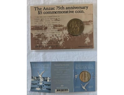 Anzac 75th anniversay $5 commerative coin - RAM 19...