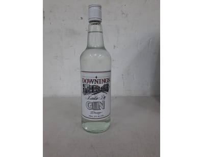 Downings, London dry gin, 37% ALC/VOL, 700ML.

