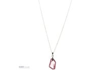 Sterling Silver And Pink Simulated Stone,