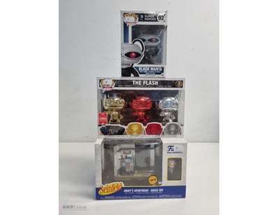 FUNKO POP COLLECTIBLES STACK - BLACK MANTA, THE FL...