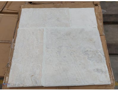 Wall decoration tiles in cream/beige travertine fi...