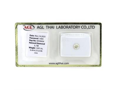 1.057CT CERTIFIED, NATURAL DIAMOND     

Round Bri...