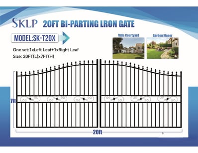 2025 SKLP, SK-T20X, 20FT. BI-PARTING WROUGHT IRON ...