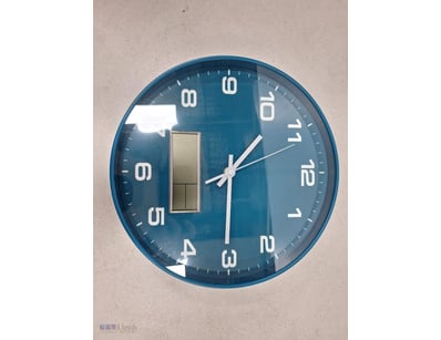 Clock, Blue, 28cm Diameter

