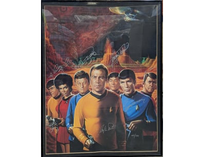 STAR TREK ORIGINAL SERIES CREW LITHOGRAPH - MULTI-...