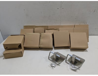 Bulk lot of stainless steel toilet roll holders wi...